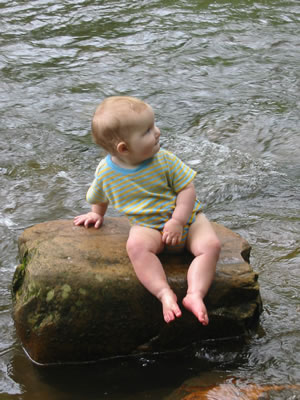 Galen on a rock.