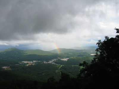 Rainy afternoon on Black Rock Mountain.