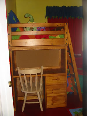 Desk from doorway